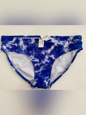 Cat & Jack white and blue tie-dye bikini bottoms size youth XL #tiedye #swimwear